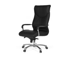 AMSTYLE Bürostuhl MILANO Bezug Kunstleder Schwarz Design Schreibtischstuhl X-XL 120 kg Chefsessel höhenverstellbar Drehstuhl ergonomisch mit Armlehnen Polster hohe Rücken-Lehne Wippfunktion Hochlehner