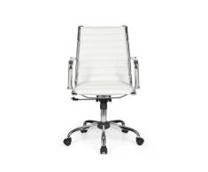 AMSTYLE Bürostuhl GENF 2 Bezug Kunst-Leder Weiß Design Schreibtischstuhl höhenverstellbar X-XL 110 kg Chefsessel ergonomisch Drehstuhl mit Armlehnen Rücken-Lehne Wippfunktion verstellbar Schalensitz