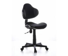 hjh OFFICE 634120 Kinder Schreibtischstuhl KIDDY GTI-2 Stoff Schwarz/Grau ergonomischer Jugenddrehstuhl höhenverstellbar