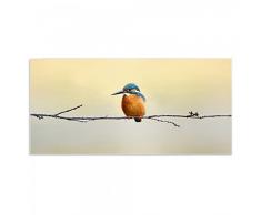 banjado - Pinnwand Magnettafel weiß 78cm x 37cm quer mit Motiv Pause