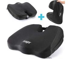 Feagar Sitzkissen, Memory Schaum Sitzkissen Autositz Kissen für Bürostuhl