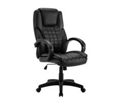IntimaTe WM Heart Chefsessel, Ergonomischer Drehstuhl, Executive Bürostuhl mit hoher Rückenlehne, Hochverstellbarer Schreibtischstuhl 360 Grad drehbar, Schwarz