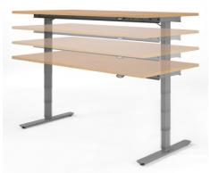 Geramöbel elektrisch höhenverstellbarer Schreibtisch 1200x800x680-1160, Buche