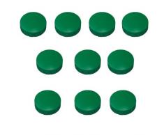 10x Magnete, Grün Ø 24mm, Haftmagnete für Whiteboard, Kühlschrankmagnet, Magnettafel, Magnetwand, Magnet Rund