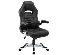 IntimaTe WM Heart Ergonomischer Gaming Stuhl, Hochverstellbarer Computerstuhl, Bürostuhl aus Kunstleder 360 Grad drehbar, Schreibtischstuhl 150KG Belastbarkeit (Schwarz)