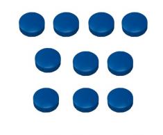 10x Magnete, Blau Ø 32mm, Haftmagnete für Whiteboard, Kühlschrankmagnet, Magnettafel, Magnetwand, Magnet Rund