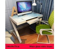 Computertische Gehärteter Glas Computer-Schreibtisch, zu Hause einfach und modern Desktop-Office-Computer-Schreibtisch zu Hause Schreibtisch, einfach Schreibtisch Computerspiel Tisch Computerschränke