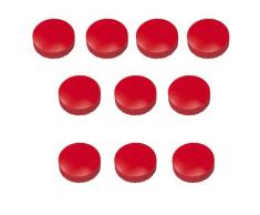 10x Magnete, Rot Ø 32mm, Haftmagnete für Whiteboard, Kühlschrankmagnet, Magnettafel, Magnetwand, Magnet Rund