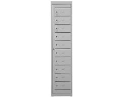 Certeo Schließfachschrank | HxBxT 180 x 40 x 50 cm | Grau | Schließfachschrank Garderobenschrank Wertsachenschrank Handyschrank Laptopschrank