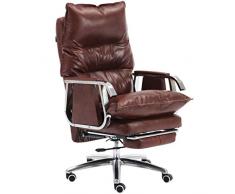 KUANDARg Chefsessel, Bürostuhl, Schreibtischstuhl Ergonomischer Schreibtischstuhl, Bürodrehstuhl mit Hoher Rückenlehne, Brown