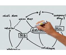 Be!Board B1300 Große Glas-Magnettafel / Whiteboard weiß, 90 x 60 cm - 3 Größen möglich