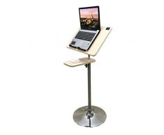 HPDOP Laptoptisch, Laptoptisch HöHenverstellbar,Stehpult, Laptop-Nachttisch, Sofa-Beistelltisch, HöHenverstellbar, Mit Rollen, Geeignet FüR Familie, BüRoarbeit, Lesen,A-02