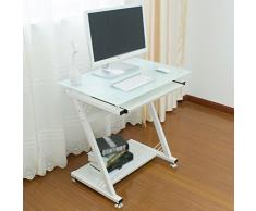 ZYX Tische KFXL zhuozi Falten sie den Tisch Desktop Home Computer Schreibtisch gehärtetem Glas Computer Schreibtisch 2 Farben erhältlich 750 * 500 * 750mm (Farbe : B)