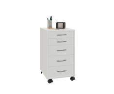 FMD Möbel 336-001 Rollcontainer Freddy, 33 x 63,5 x 38 cm, weiÃ