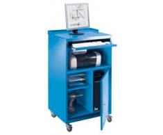 QUIPO PC Stehpult, fahrbar - HxBxT 1170 x 690 x 590 mm - lichtgrau RAL 7035 - Arbeitspult Computerschrank Fahrbares Stahpult PC-Arbeitsplatzsystem PC-Mobil PC-Mobile PC-Pult PC-Pulte PC-Schrank PC-Station Pult Rollpult Schreibpult Schreibpulte Stehpult