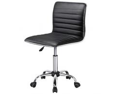 Yaheetech Bürostühle höhenverstellbarer Drehstuhl ergonomisch Schreibtischstuhl 360° drehbar aus Kunstleder