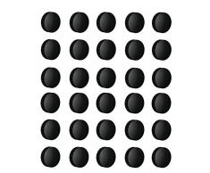 Magnete Ø 24mm, Haftmagnete für Whiteboard, Kühlschrankmagnet, Magnettafel, Magnetwand, Magnet Rund (3, Schwarz)