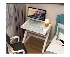Nologo Einfacher, modernen Computertisch Laptop-Tisch aus gehärtetem Glas Tischplatte PC-Tisch zu Hause Schreibtisch Schreibtisch Laptop Schreibtische (Size : See Chart L78xW50x75CM 2)