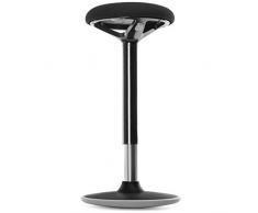 SONGMICS Bürohocker, ergonomischer Arbeitshocker, Sitzhocker, 360° Drehstuhl, höhenverstellbar 60-85 cm, Keine Montage erforderlich, schwarz OSC05BK