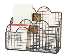 Colonial Tin Works Schreibtisch-Organizer, verzinkter Stahldraht, Grau