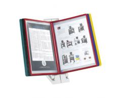 Safco QuickFind Referenzsystem für den Schreibtisch mit 10 doppelseitigen Fächern - grau