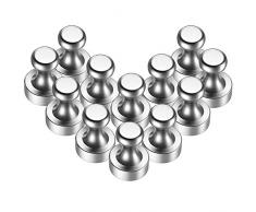BUSATIA 12 Stück Neodym Magnete mit Aufbewahrungs Box, Klein N52 Magnete für Magnettafel, Whiteboard, Pinnwand - 12 x 16mm Mini Magnete