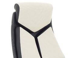 Designer Racing Leder Chefsessel Bürosessel Bürostuhl Drehstuhl Formula Farbe BEIGE CREME WEISS SCHWARZ Chrom Fußkreuz, Sportsitz bequemer Sessel fürs Büro günstig