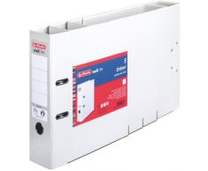 Herlitz 9942681 Ordner maX.file protect A4 8cm weiß, PP-Kunststoffbezug/Papier hellgr.besch. 5er Packung