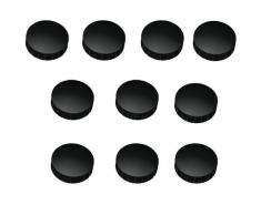 10x Magnete, Schwarz Ø 24mm, Haftmagnete für Whiteboard, Kühlschrankmagnet, Magnettafel, Magnetwand, Magnet Rund