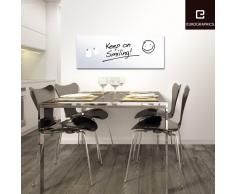 Eurographics Memo Board MB-WHITE3080 Magnet- und Schreibtafel aus Glas in weiß (inklusiv Stift + Magnete) White, 30x80cm