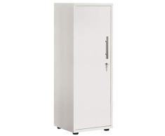 Möbelpartner Aktenschrank SERIE 1200| Anschlag links | HxBxT 1110 x 400 x 340| lichtgrau | Aktenregal Schrank Regal Büroschrank Schiebetürenschrank
