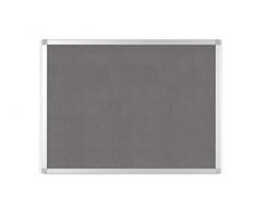 BoardsPlus - Pinnwand - 60 x 45 cm - Grauem Filztafel mit Aluminiumrahmen