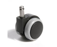 Topstar Rollenset (Set = 5 Rollen) 6990-3, Design-Hartbodenrollen GAP, Bürostuhlrollen, Stiftgröße 10mm, Durchmesser 55mm
