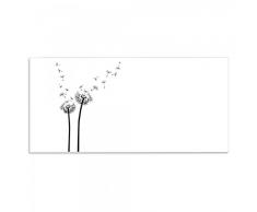 BANJADO Design Magnettafel weiß, Wandtafel magnetisch 37cm x 78cm, Metall Pinnwand, Memoboard mit Motiv Pusteblume 2