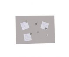 axentia Magnettafel silber , magnetischer Edelstahl, Memoboard, Magnetwand inkl. 6 Magneten, Pinnwand, Whiteboard, für Wohnzimmer, Küche, Büro, quer und hochkant, MaÃe ca. 50 x 35 x 1,5 cm