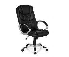 MyBuero XXL Chefsessel mit Armlehne Relax BY155 Kunstleder Schwarz Bürostuhl ergonomisch gepolstert 722300