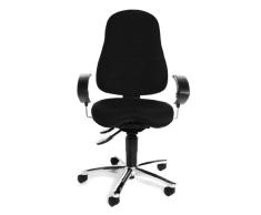 Topstar SI59UG20, Sitness 10 ergonomischer Bürostuhl, Schreibtischstuhl, inkl. höhenverstellbaren Armlehnen, Bezugsstoff schwarz