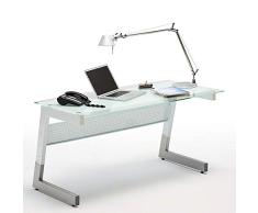 Robas Lund, Schreibtisch, Computertisch, BIG-M, Glas/Metall/weiß, 80 x 150 x 78 cm, 41502XW1