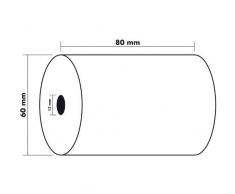 Exacompta 43804E Thermorollen, 80 x 80 x 12 / 44 m, 55 g/qm, 10 Pack, weiß