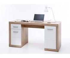 Komplettes Arbeitszimmer in San Remo Eiche / Weiß - Büromöbel Komplett Set Modell 2016