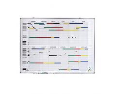 Smit Visual Jahresplaner - BxH 1200 x 900 mm - mit Halbjahres- und 365-Tage-Einteilung - Infotafel Magnettafel Magnetwand Planungstafel Präsentationstafel Schreibtafel Tafel Wandtafel Whiteboard