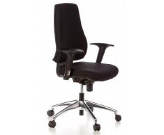hjh OFFICE 608000 Profi Bürostuhl PRO-TEC 200 Stoff Schwarz Drehstuhl ergonomisch, Arm- & Rückenlehne höhenverstellbar