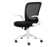 ZBYY Bürodrehstuhl Ergonomisch Verstellbare Sitzhöhe Drehstuhl Geeignet Für Home Office Learning Schwarz Max.200kg,White