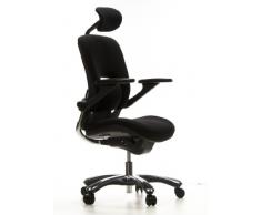 hjh OFFICE 652000 Bürostuhl Chefsessel VAPOR LUX Stoff schwarz, ergonomische Lendenwirbelstütze, individuelle Einstellmöglichkeiten, Drehstuhl ergonomisch, verstellbare Armlehnen,Schreibtischstuhl