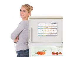 CKB Ltd® CALENDER Magnetic Fridge Board With Marker Monatsplan 31 Tage Kalender Memo Tages Tafellöscher, Reiniger Wochen-Planer Magnettafel Erinnerungsfolie Für Kühlschrank Board magnetisch mit Marker White Board & Pen - Drywipe-Magnet