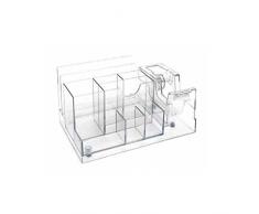 Schreibtisch-Organizer Ablagesystem Dunkel-Transparent