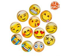 Lesfit 12 Stücke Emoji Magnete Kühlschrankmagnete Magnete Kinder 3D Witzig für Whiteboard Magnettafel