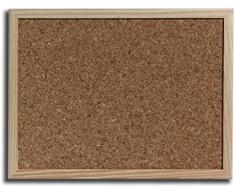 Kork-Pinnwand mit Naturholzrahmen, braun (60 x 40 cm)
