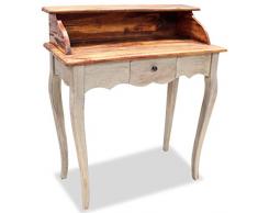 vidaXL Schreibtisch Altholz Massiv Bürotisch Arbeitstisch Büromöbel Sekretär