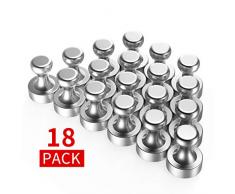TRAYBRAY Neodym Magnete, Extrem Stark N52 Metall Magneten 18 Stück 12 x 16mm - Edelstahl Kegelmagnete Kühlschrank Magnete für Magnettafel, Whiteboard, Pinnwand- mit Aufbewahrungs Box